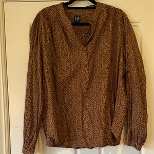 GAP Brown Leopard Print Shirt